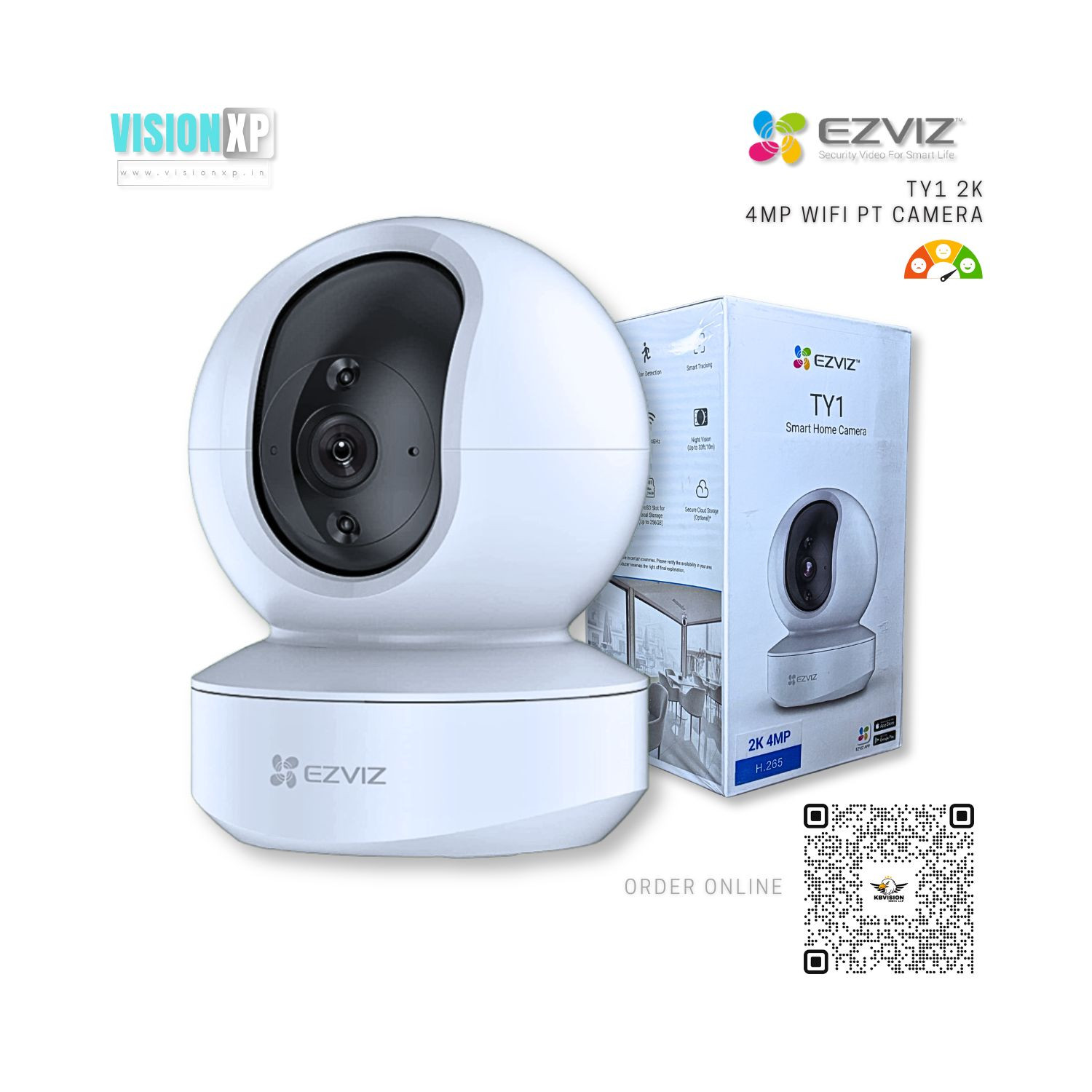 Ezviz TY1 Smart WiFi 2K 4MP PT Camera