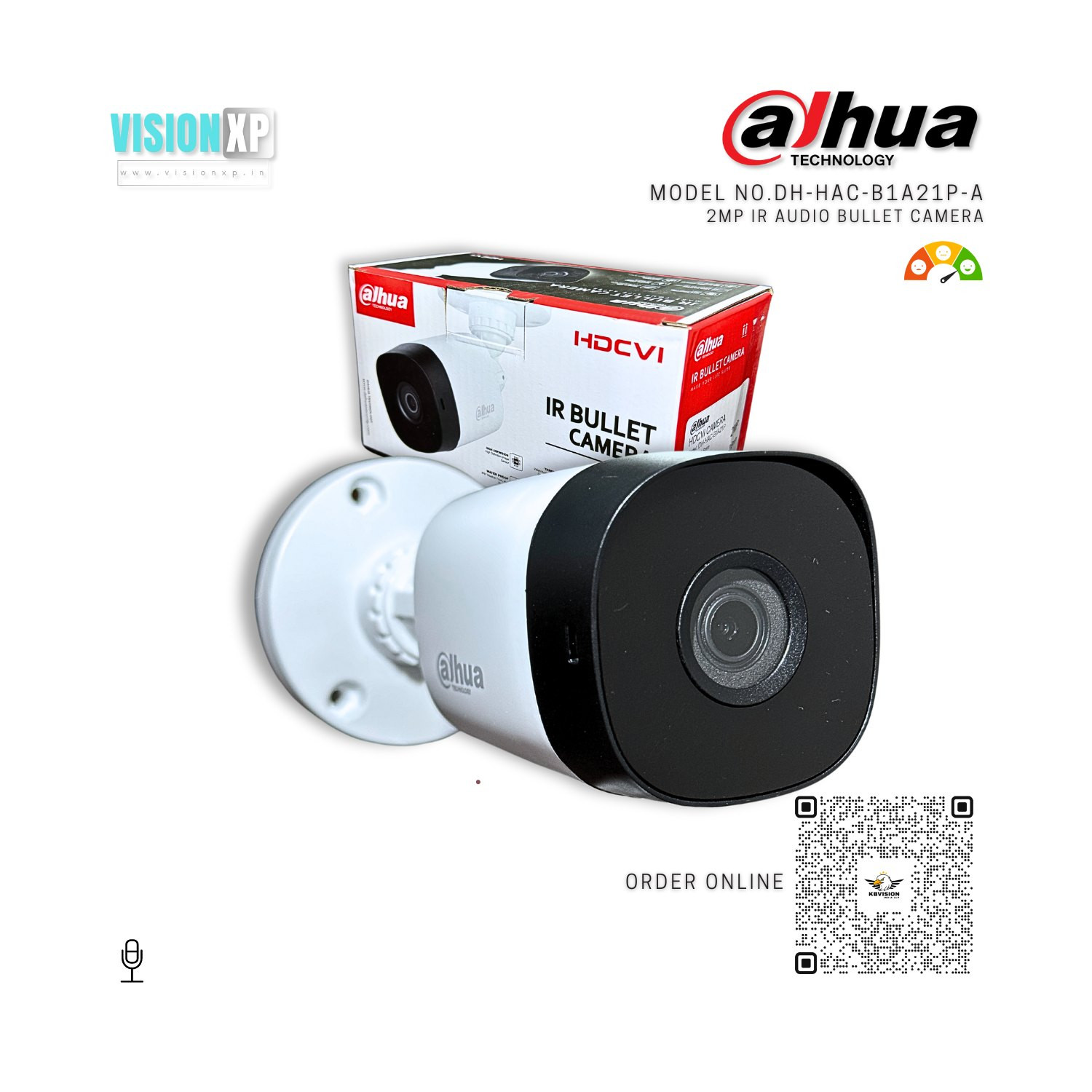 Dahua DH-HAC-B1A21P-A 2mp in built Audio Bullet Camera