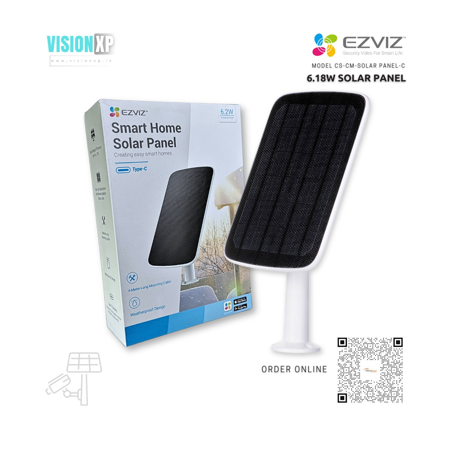 EZVIZ 6.18W CS-CMT-SOLAR PANEL-C