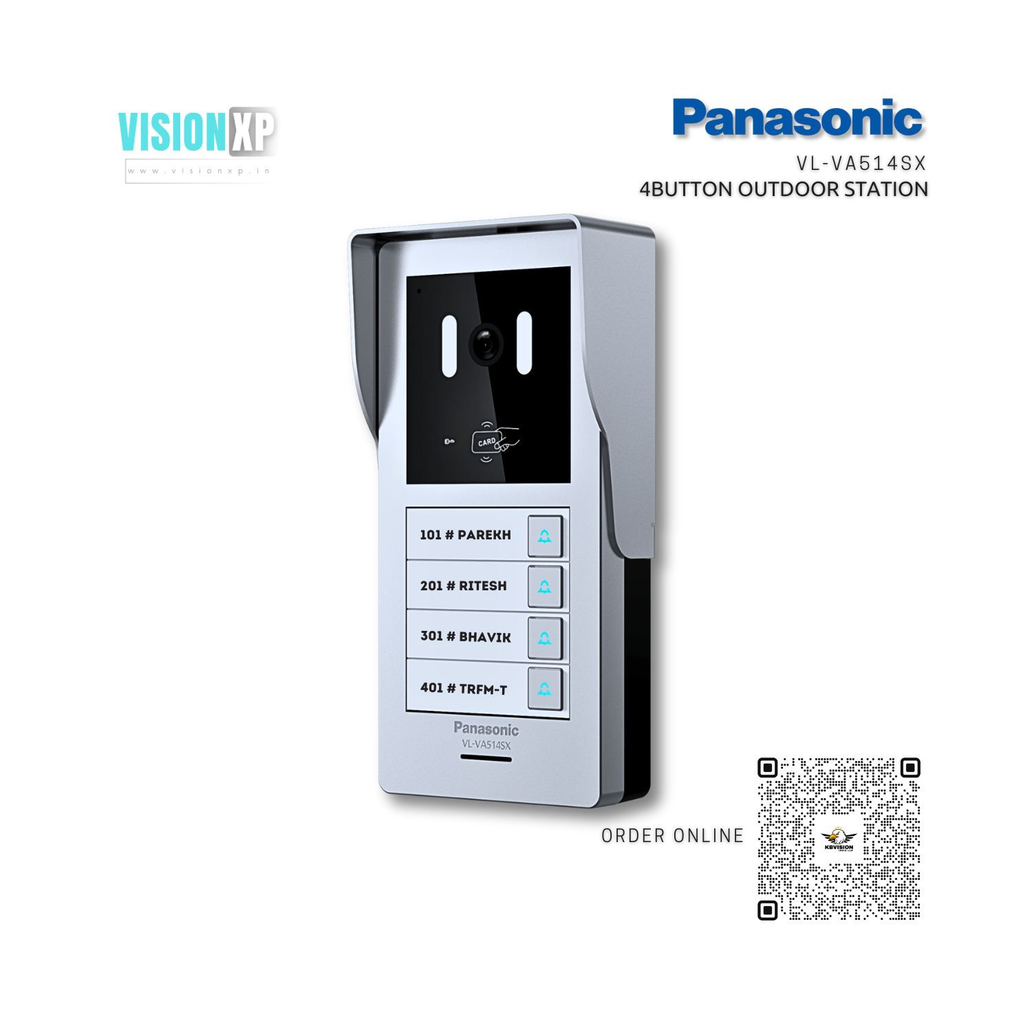 Panasonic VL-VA514SX 4-Button Outdoor VDP Video Intercom Door Station