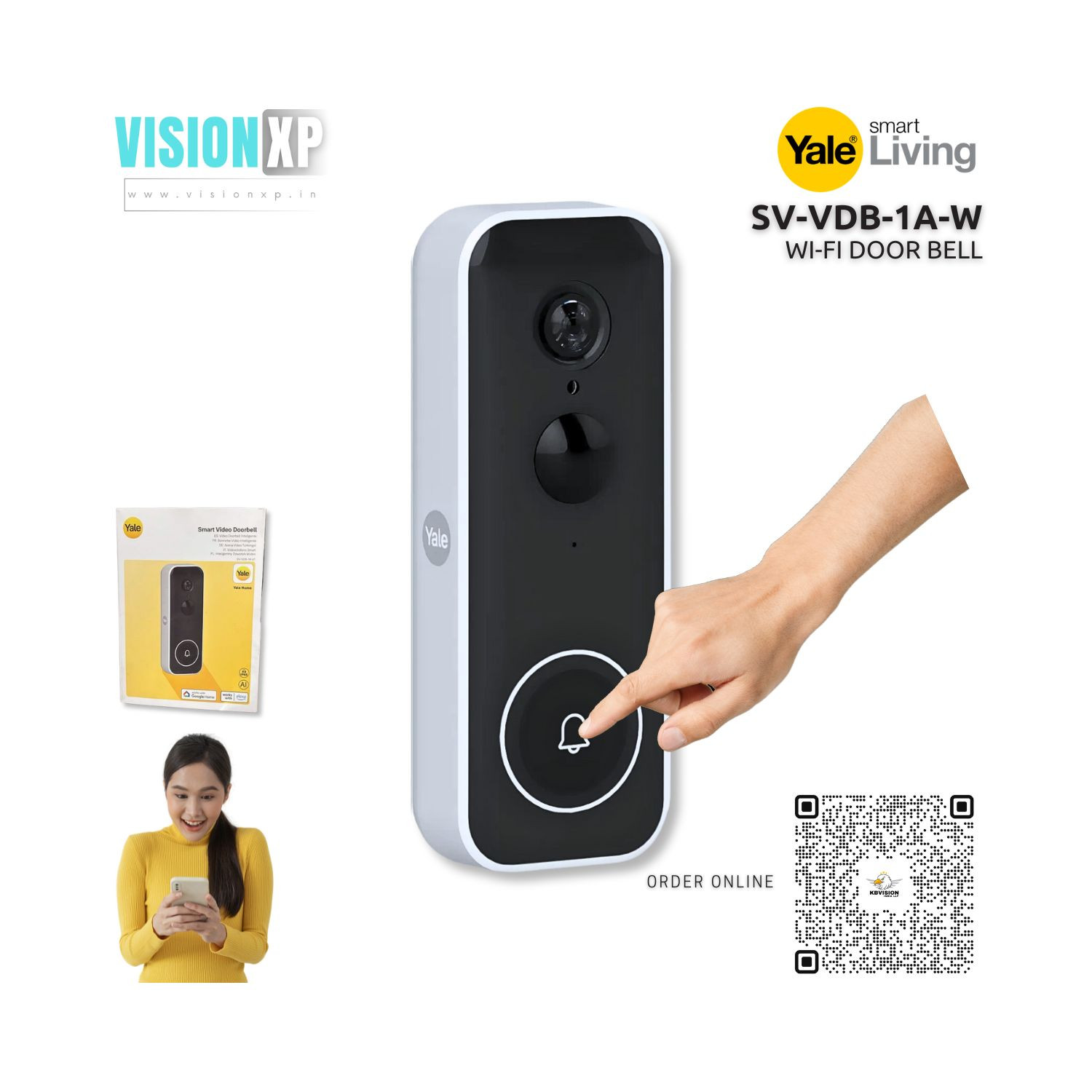 Yale SV-VDB-1A-W Smart Wi-Fi Wireless Video Doorbell